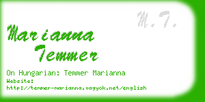 marianna temmer business card